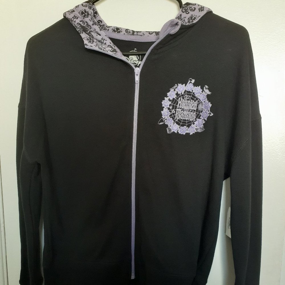 Disney Parks Haunted Mansion Zip up Hoodie, New with Tags